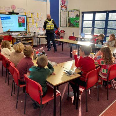 He went further with Class 2, talking about cyber security and careers in policing.